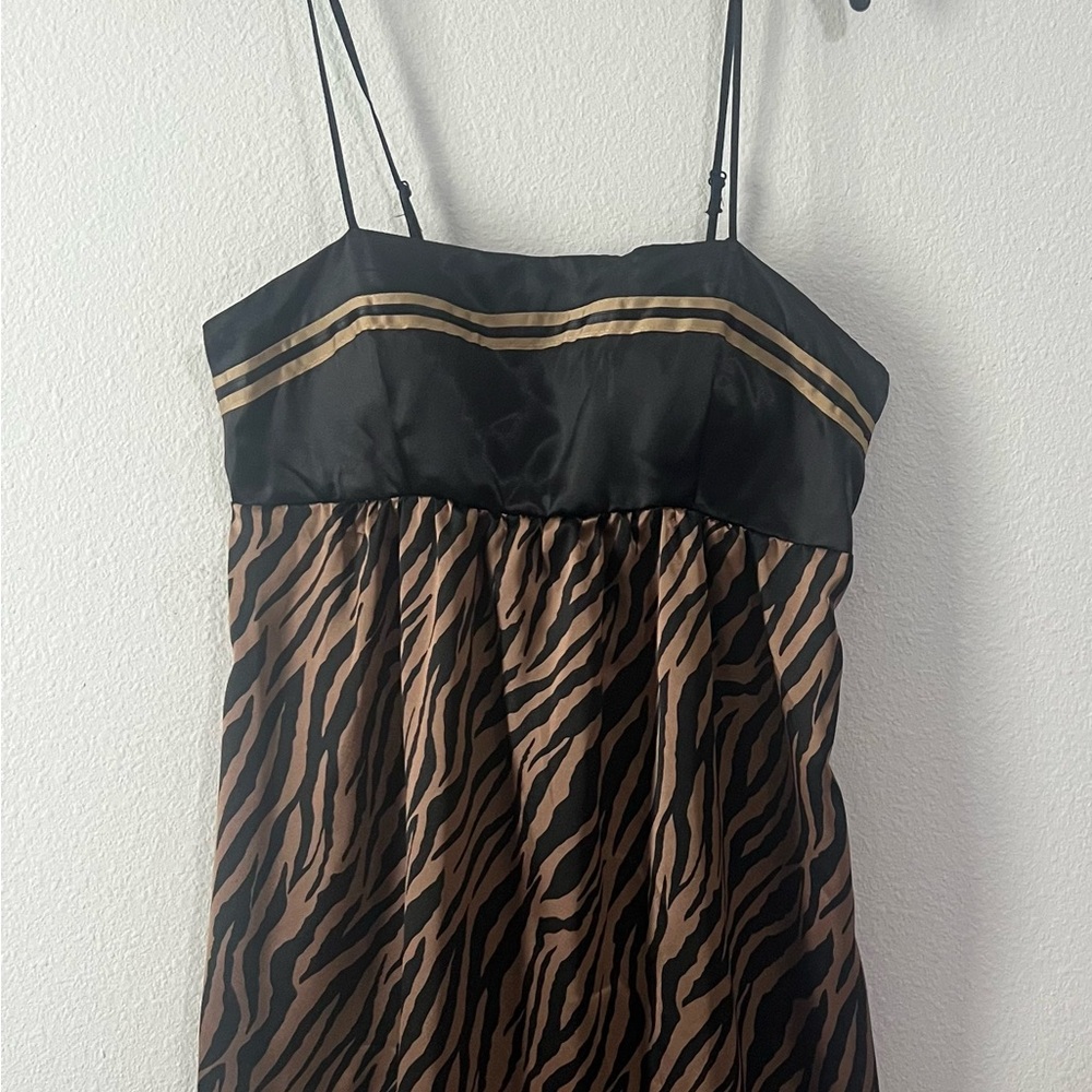 Street Code Cute Zebra Print Spaghetti Strap Dres… - image 2